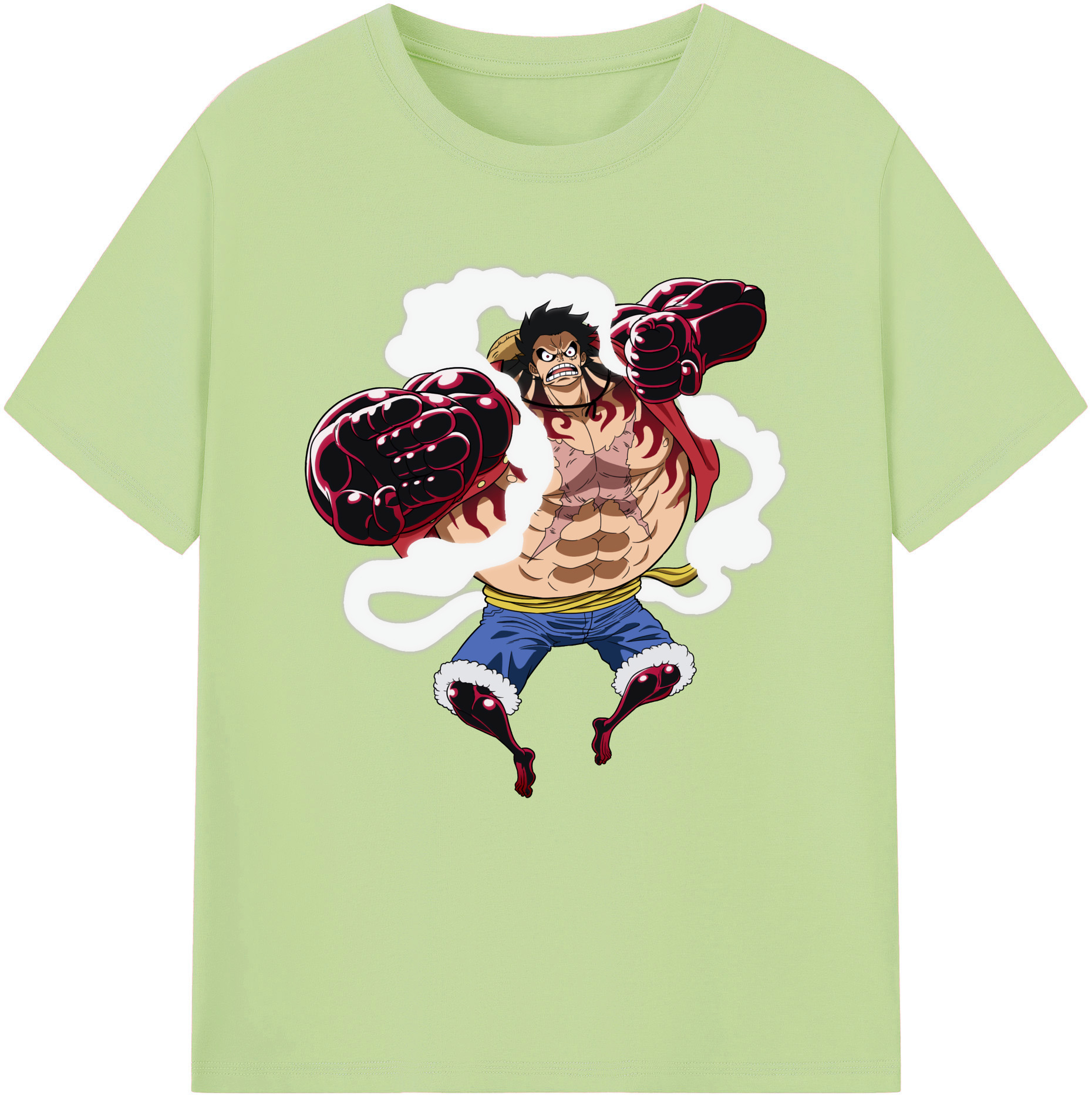 ワンピース モンキー・D・ルフィ ONE PIECE Monkey D. Luffy 綿100％半袖Tシャツ（フロントプリント）